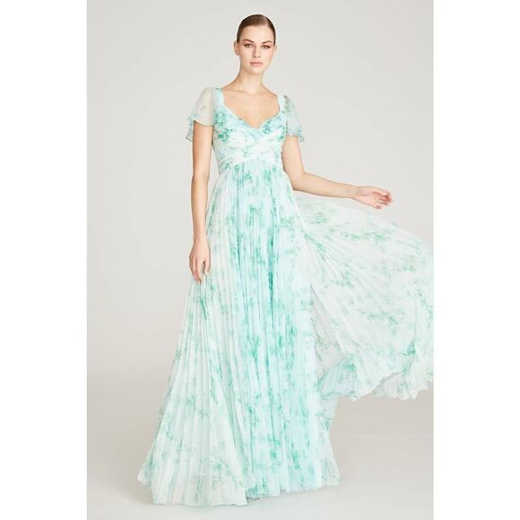 Theia Alani Color Blocked Gown US12 - Picture 1 of 9